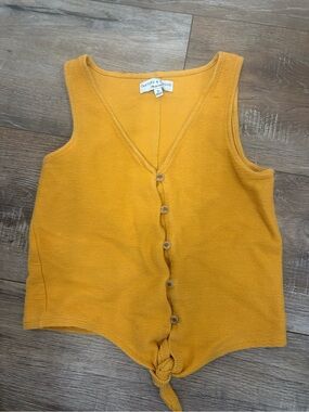 Madewell Texture & thread  Knit Tank in Mustard XS